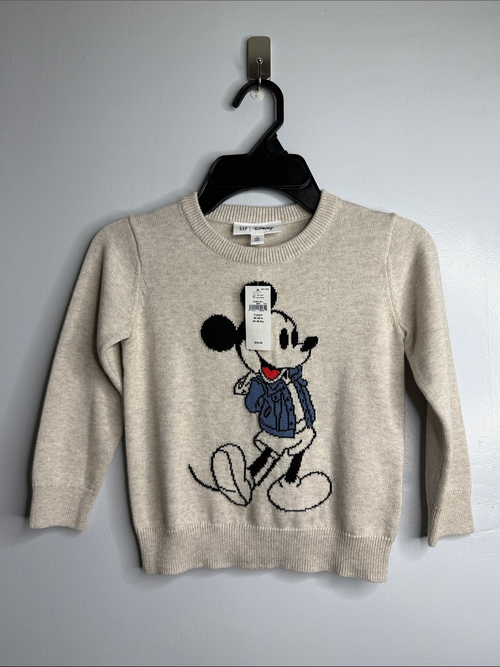 NWT BabyGap Disney Mickey Mouse Knit Sweater Size 3